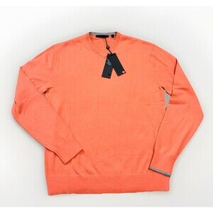 Greyson Cheyenne V-Neck Golf Sweater Mens Coral Orange Small NWT